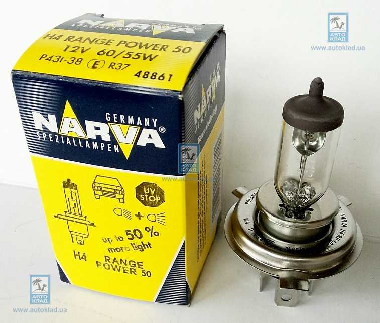 Лампа H4 Range Power 50+ NARVA 48861