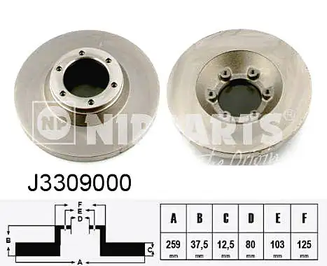 Диск тормозной NIPPARTS J3309000