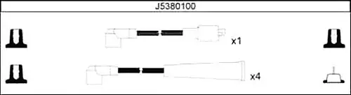 Провода зажигания высоковольтные комплект NIPPARTS J5380100