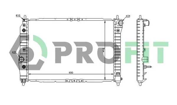 Радіатор охолодження двигателя PROFIT PR 1703A3