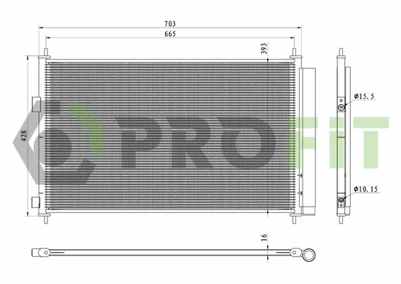 Радиатор кондиционера PROFIT PR 2023C1