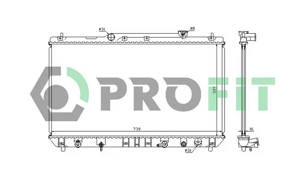 Радиатор охлаждения двигателя PROFIT PR 8130A1