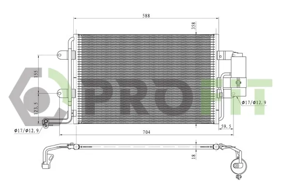 Радіатор кондиціонера PROFIT PR 9545C1