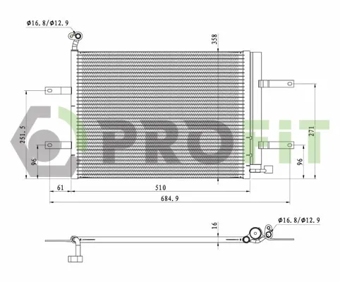 Радиатор кондиционера PROFIT PR 9550C1