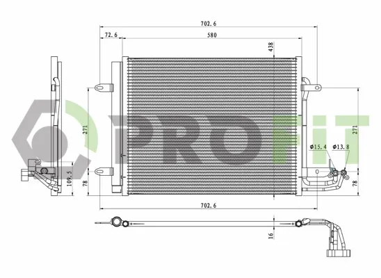 Радиатор кондиционера PROFIT PR 9570C1