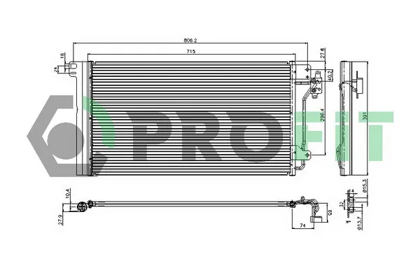 Радіатор кондиціонера PROFIT PR 9572C1
