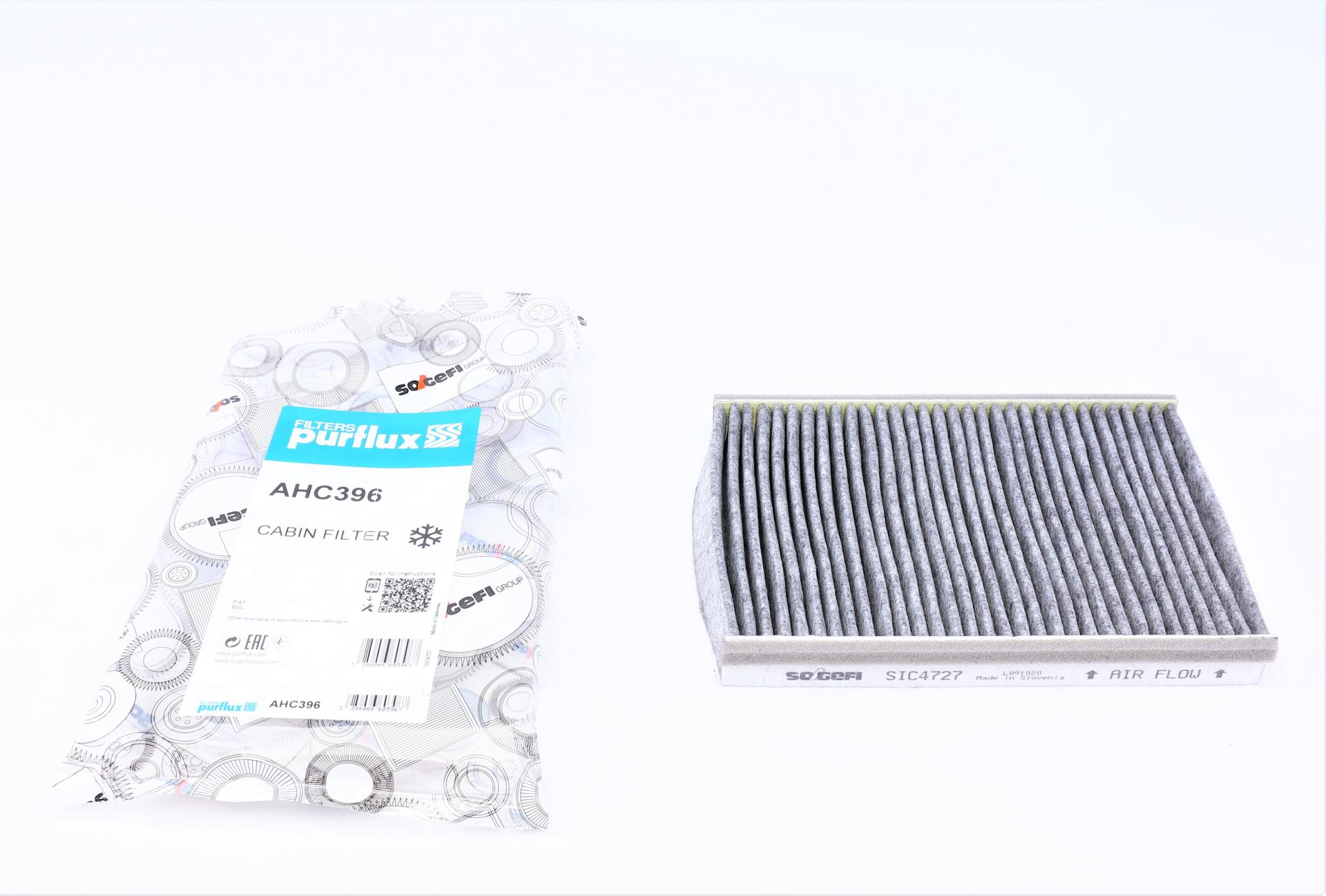 Фильтр воздуха салона угольный PURFLUX AHC396