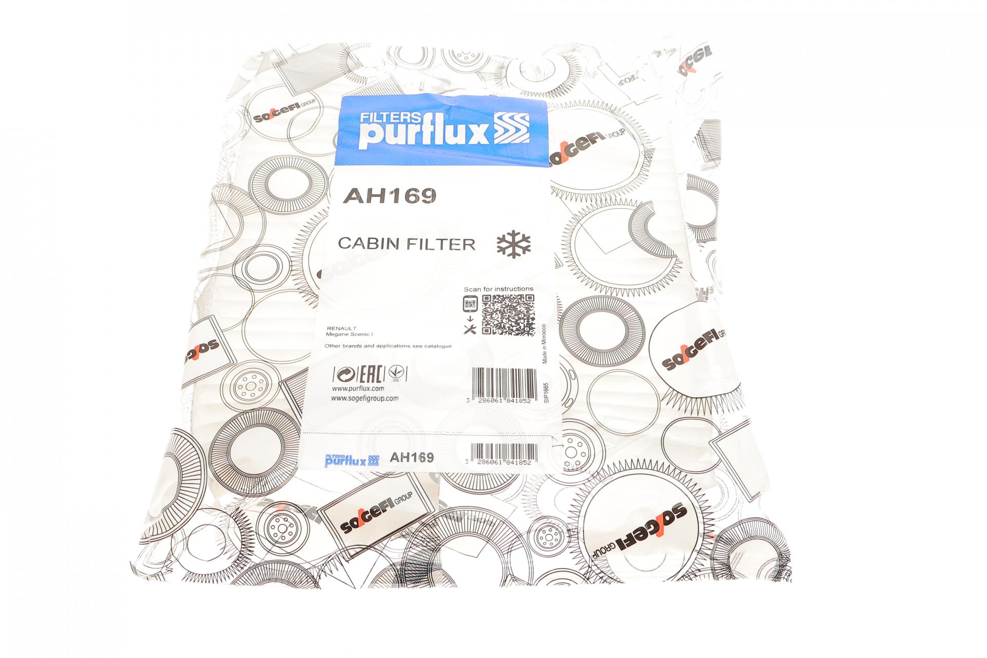 Фильтр воздуха салона PURFLUX AH169