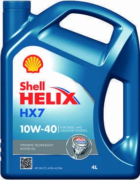 Масло моторное 10W-40 Helix HX7 4л SHELL SHELL00044