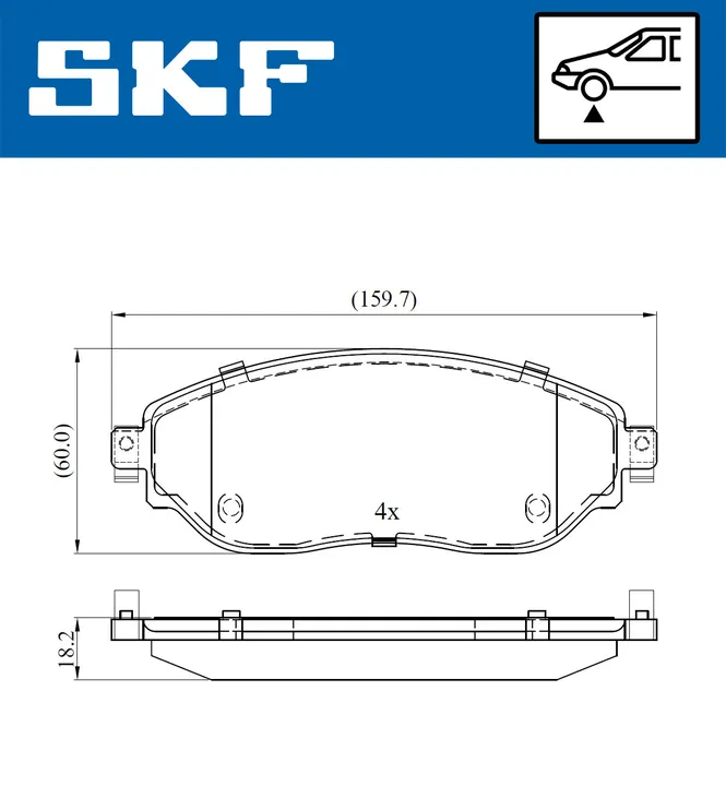 Колодки тормозные SKF VKBP80012