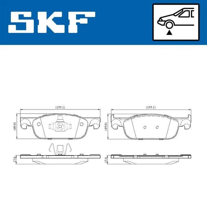Колодки тормозные SKF VKBP80020