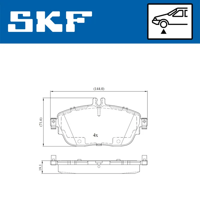 Колодки гальмівні SKF VKBP80028