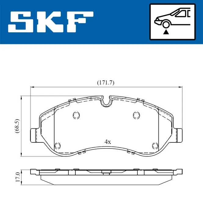 Колодки тормозные SKF VKBP80029E