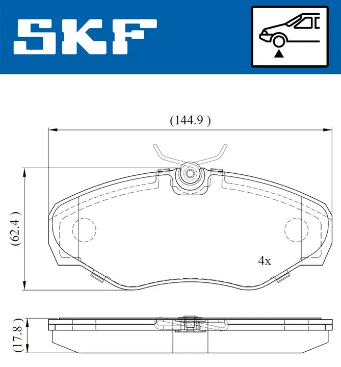 Колодки тормозные SKF VKBP80034