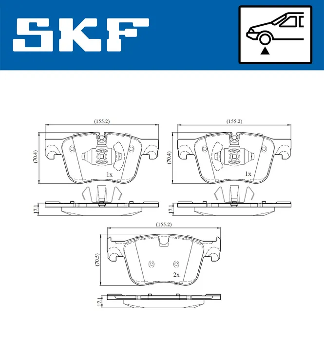 Колодки тормозные SKF VKBP80085