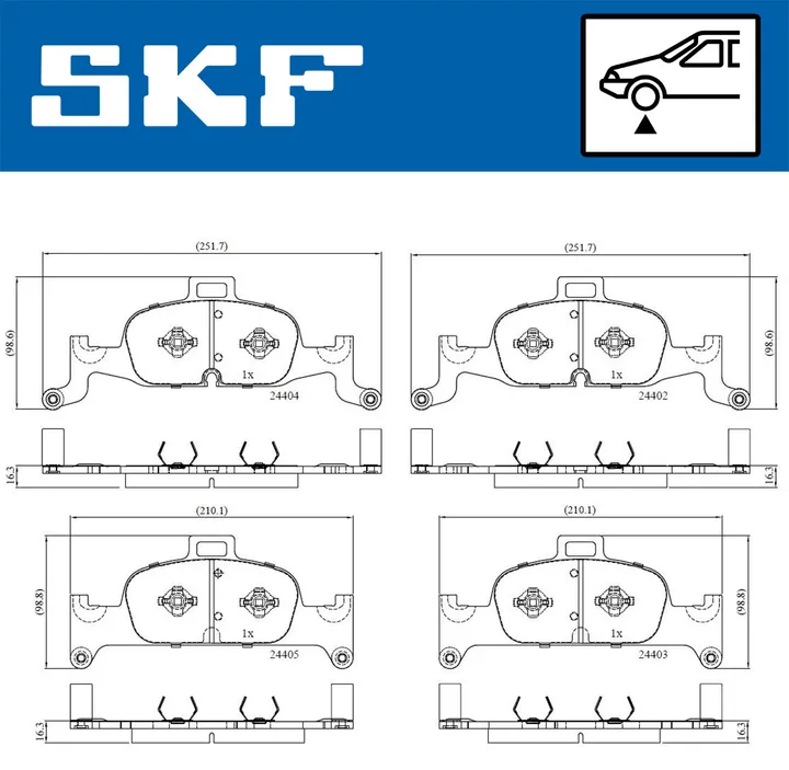 Колодки тормозные SKF VKBP80277