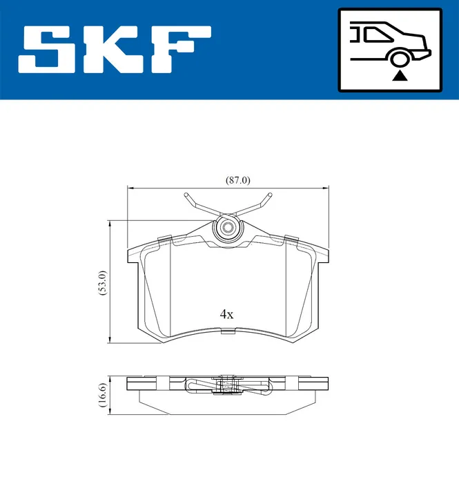 Колодки тормозные SKF VKBP90001