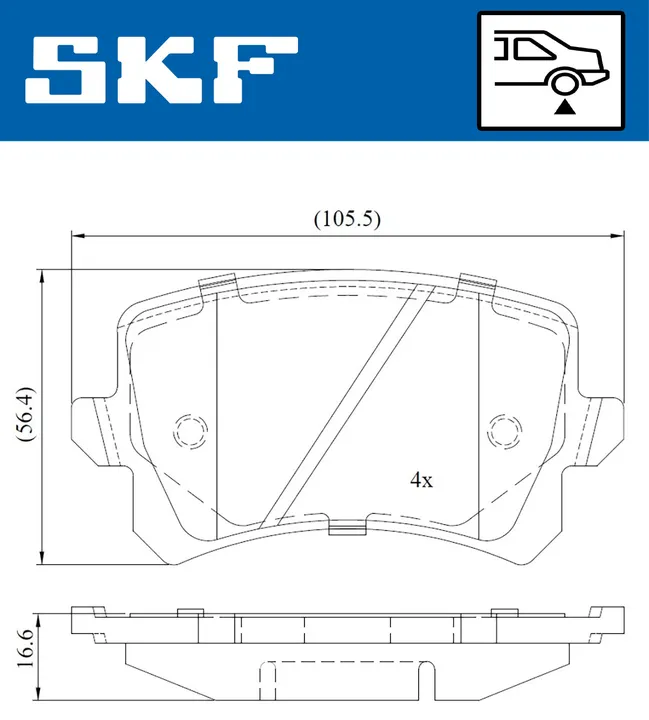 Колодки тормозные SKF VKBP90023