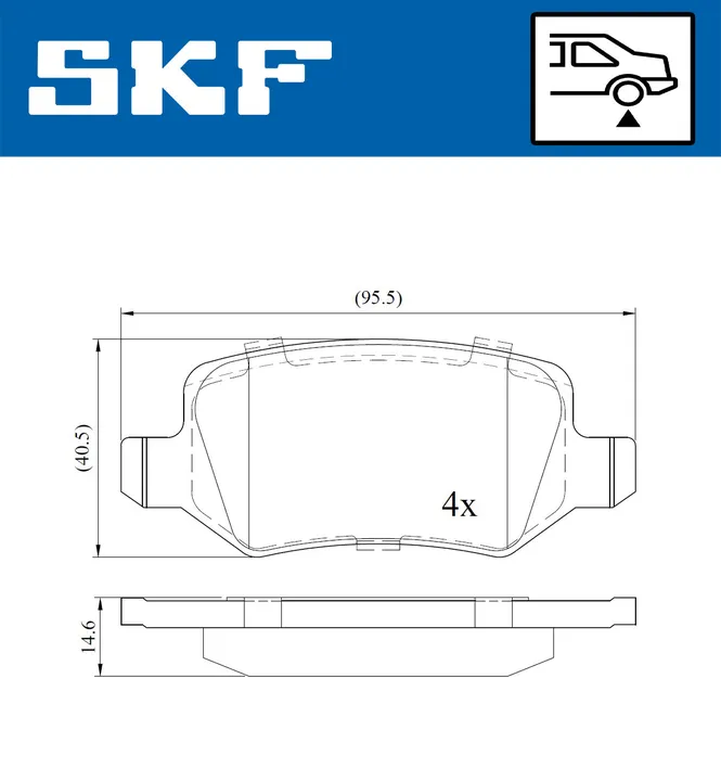 Колодки тормозные SKF VKBP90074