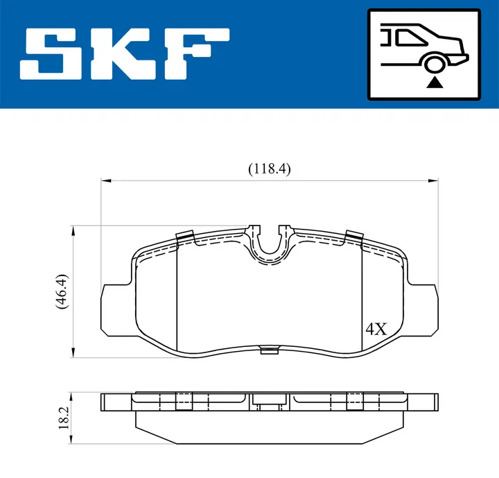 Колодки гальмівні SKF VKBP90080