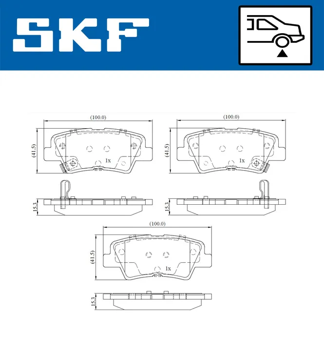 Колодки гальмівні SKF VKBP90100A