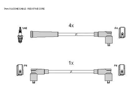 Провода зажигания высоковольтные комплект STARLINE ZK1854
