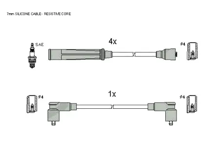 Провода зажигания высоковольтные комплект STARLINE ZK7224