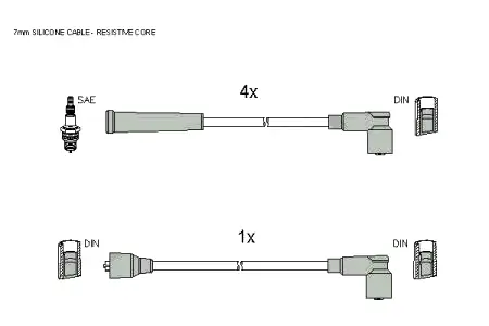 Провода высоковольтные комплект STARLINE ZK8354