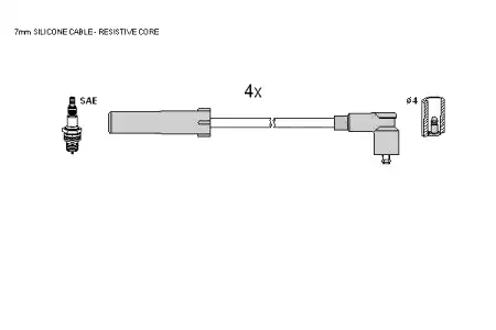 Провода зажигания высоковольтные комплект STARLINE ZK9214