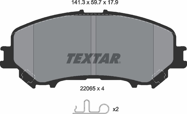Колодки гальмівні TEXTAR 2206501