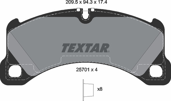 Колодки тормозные TEXTAR 2570101