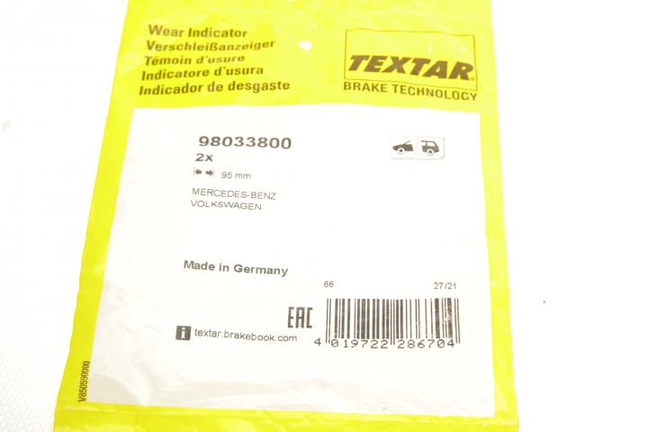 Датчик износа тормозных колодок TEXTAR 98033800