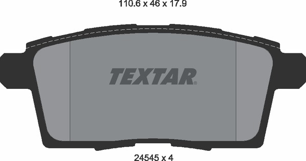 Колодки тормозные TEXTAR 2454501