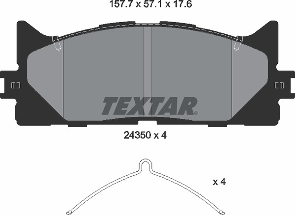Колодки гальмівні TEXTAR 2435001