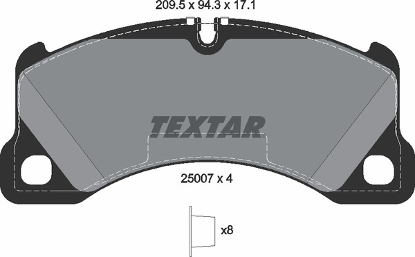 Накладки гальмівні TEXTAR 2500701