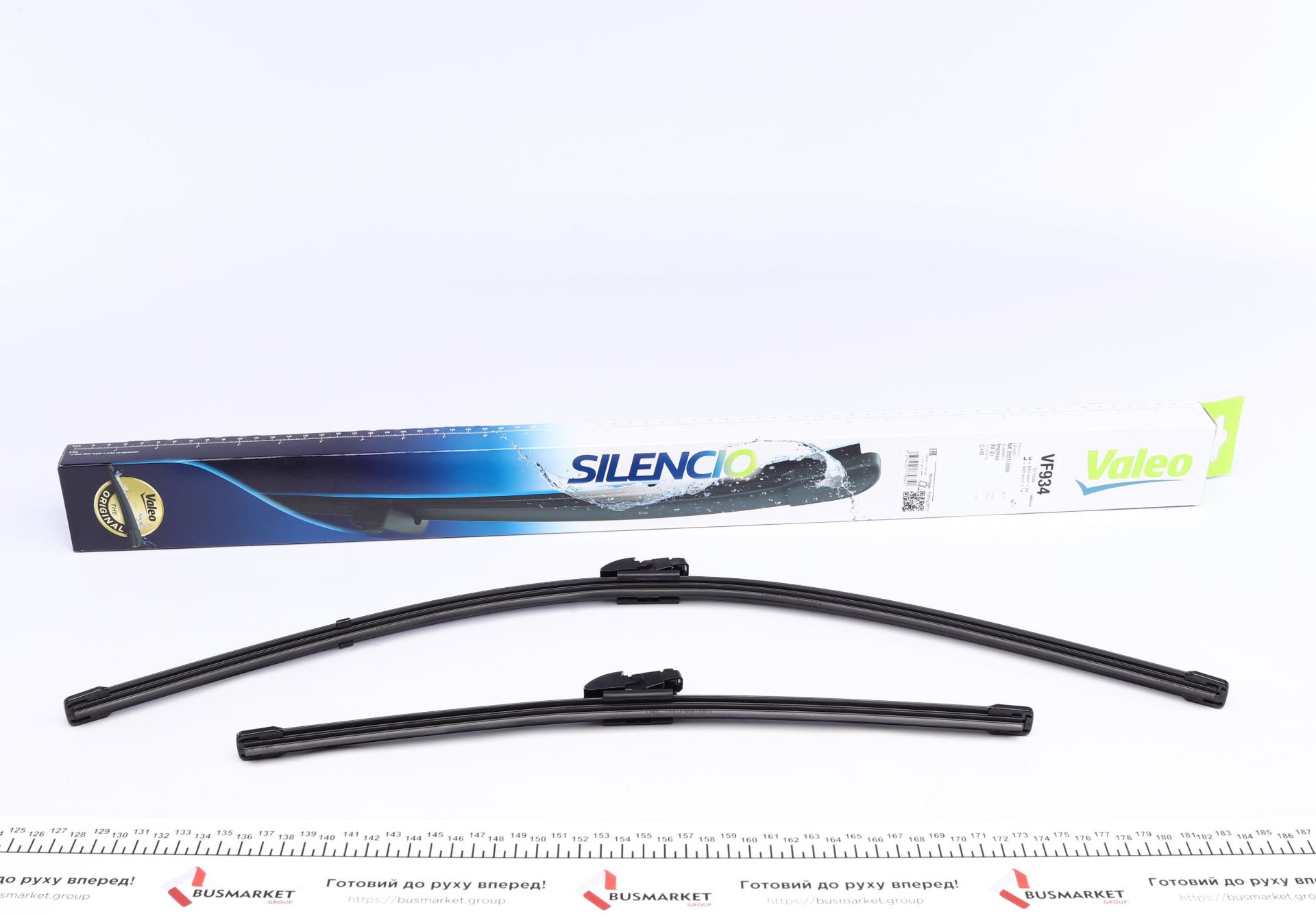 Щетки стеклоочистителя комплект Silencio 650/400мм VALEO 577934