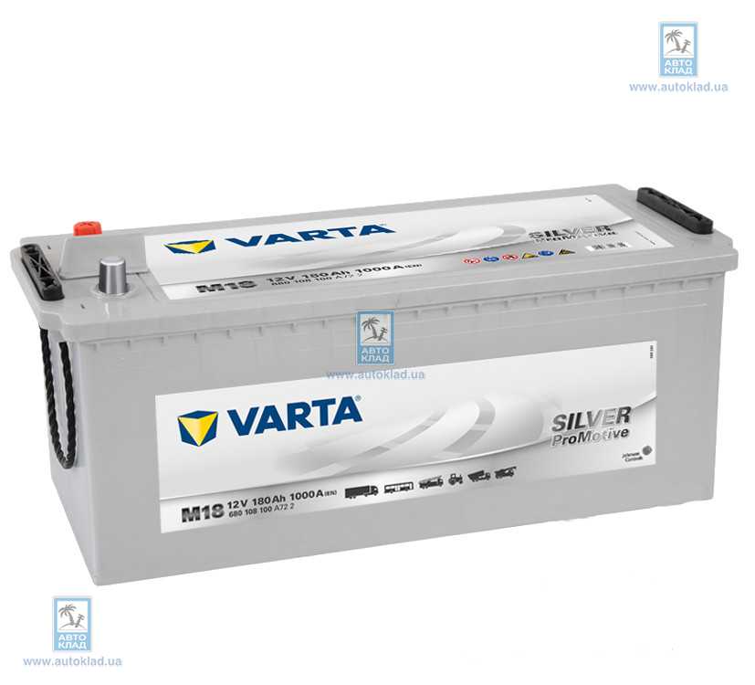 Акумулятор 180аг 1000А Promotive Silver VARTA 680108100A722