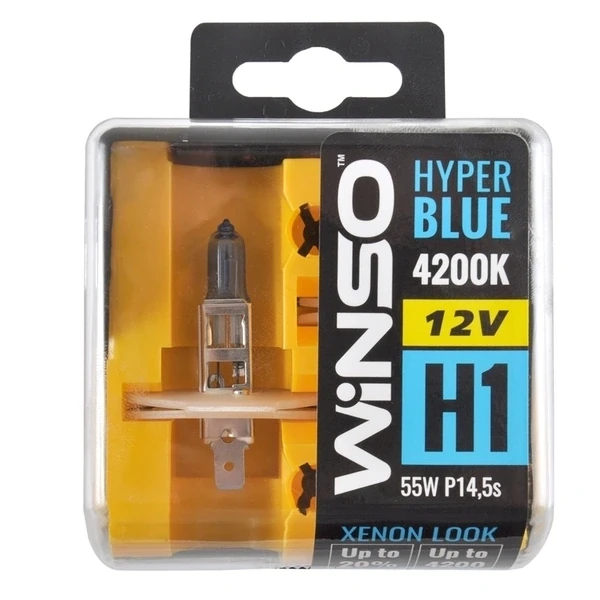 Лампа H1 HYPER BLUE 4200K 55W P14.5s SET WINSO 712150