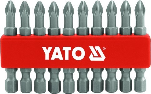 Биты крестовые PН3 1/4  50мм 10 предметов YATO YT0479