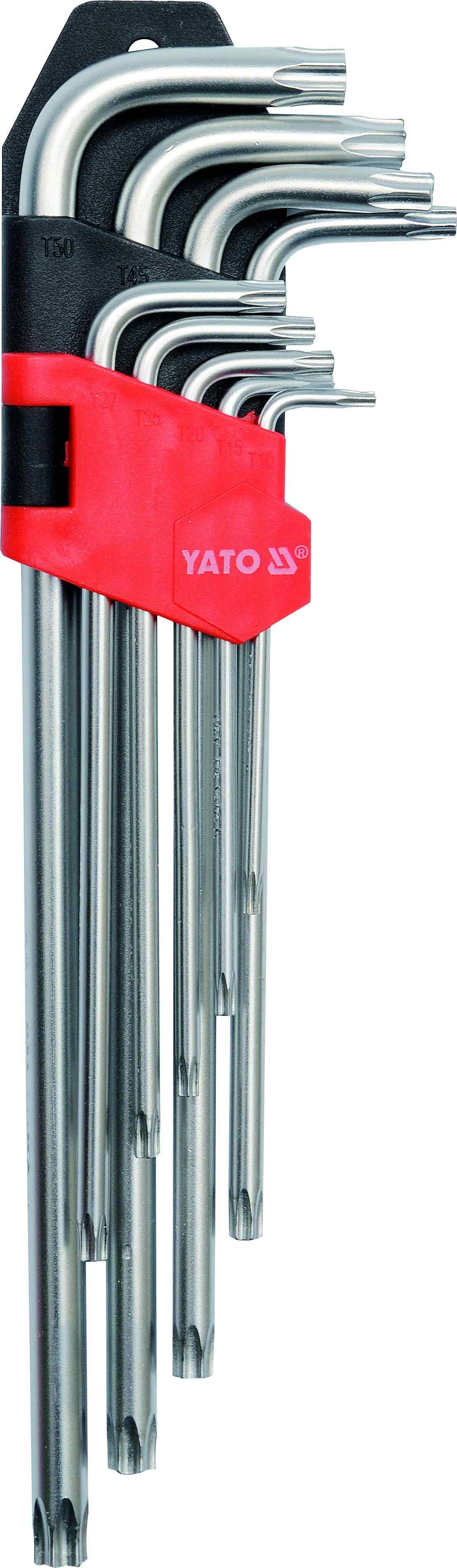 Шестигранники ТОRХ Т10-Т50 CrV длинные 9шт YATO YT0512