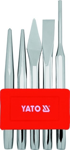 Зубила и керны в наборе 5 предметов YATO YT-4695